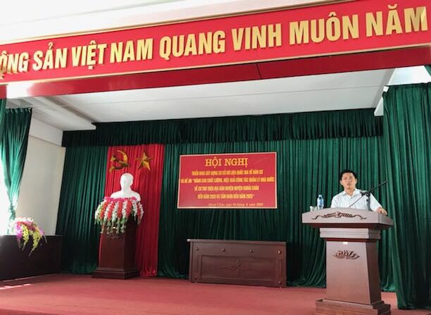   Xây dựng Cơ sở dữ liệu quốc gia về dân cư và Đề án “Nâng cao chất lượng, hiệu quả công tác quản lý nhà nước về cư trú trên địa bàn huyện Khoái Châu đến năm 2020 và tầm nhìn đến năm 2025”