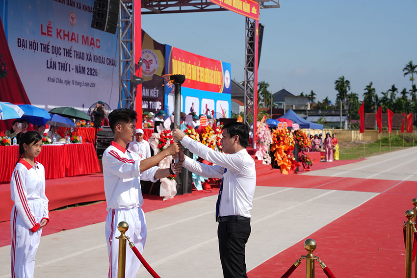 KHAI MẠC ĐẠI HỘI THỂ DỤC THỂ THAO XÃ KHOÁI CHÂU LẦN THỨ I NĂM 2026
