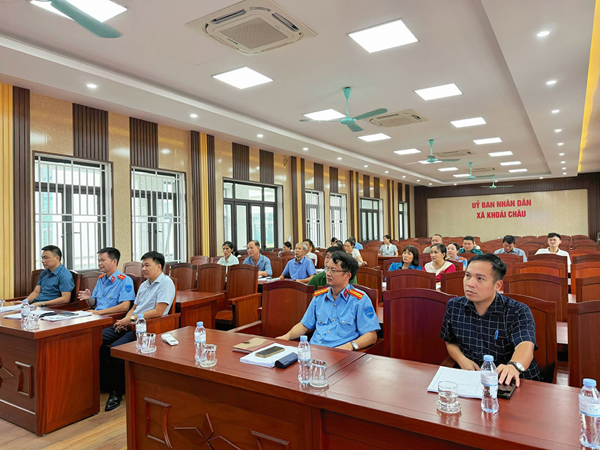 XÃ KHOÁI CHÂU TỔ CHỨC HỘI NGHỊ TẬP HUẤN, TUYÊN TRUYỀN KIẾN THỨC PHÒNG, CHỐNG THIÊN TAI VÀ TÌM KIẾM CỨU NẠN NĂM 2026