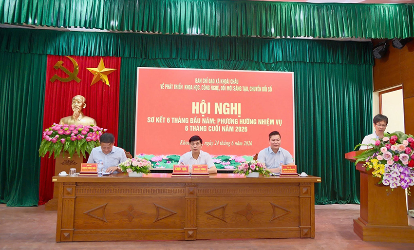 HỘI NGHỊ BAN CHỈ ĐẠO VỀ PHÁT TRIỂN KHOA HỌC, CÔNG NGHỆ, ĐỔI MỚI SÁNG TẠO, CHUYỂN ĐỔI SỐ XÃ KHOÁI CHÂU