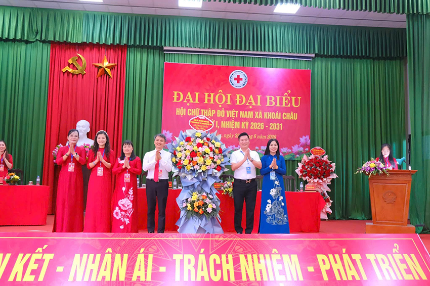ĐẠI HỘI HỘI CHỮ THẬP ĐỎ XÃ KHOÁI CHÂU LẦN THỨ I, NHIỆM KỲ 2026 – 2031