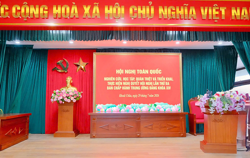 HỘI NGHỊ TOÀN QUỐC NGHIÊN CỨU, HỌC TẬP, QUÁN TRIỆT VÀ TRIỂN KHAI THỰC HIỆN NGHỊ QUYẾT HỘI NGHỊ LẦN THỨ BA BAN CHẤP HÀNH TRUNG ƯƠNG ĐẢNG KHÓA XIV