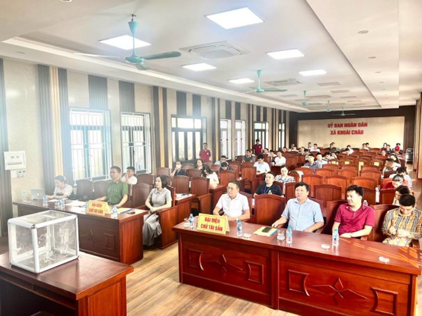 XÃ KHOÁI CHÂU ​TỔ CHỨC THÀNH CÔNG PHIÊN ĐẤU GIÁ QUYỀN SỬ DỤNG ĐẤT ĐỢT 2 NĂM 2026